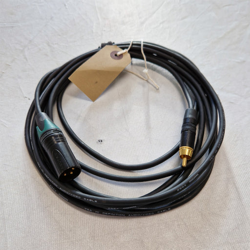 4m Mogami Male XLR to Phono Cable