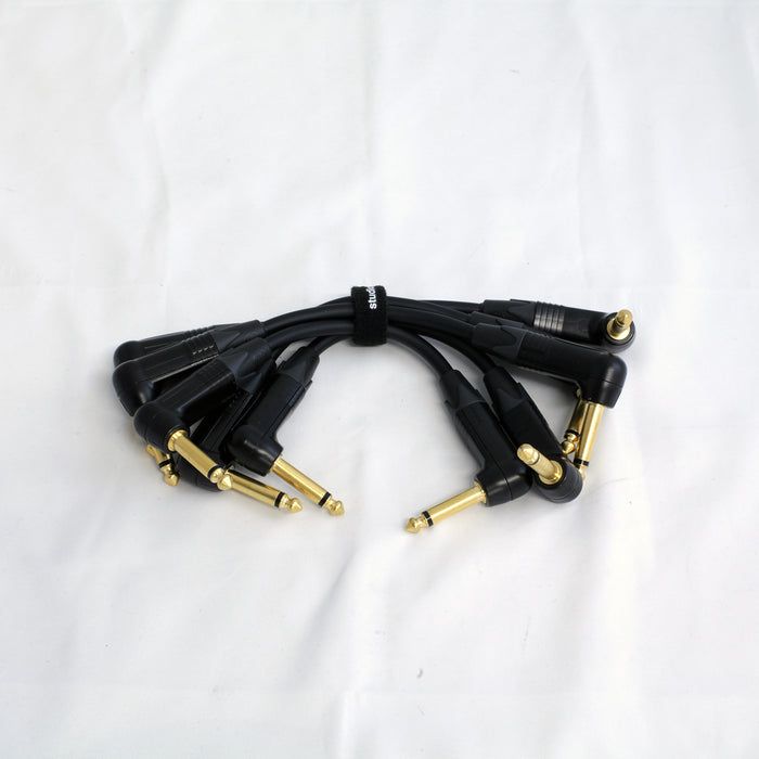 Van Damme & Neutrik 10cm Guitar Patch Cables - Pack of 5 - Clearance