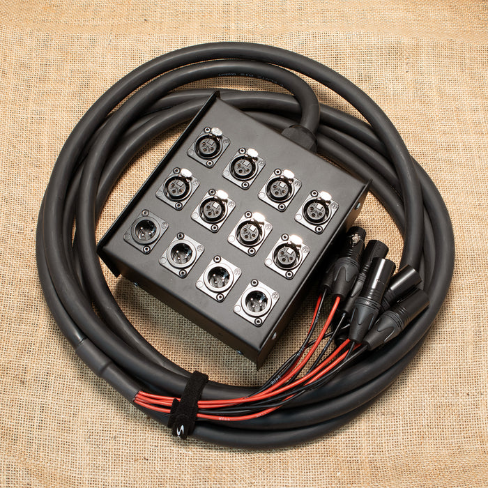 Klotz & Neutrik 12-way 8/4 Stagebox Loom - 5m