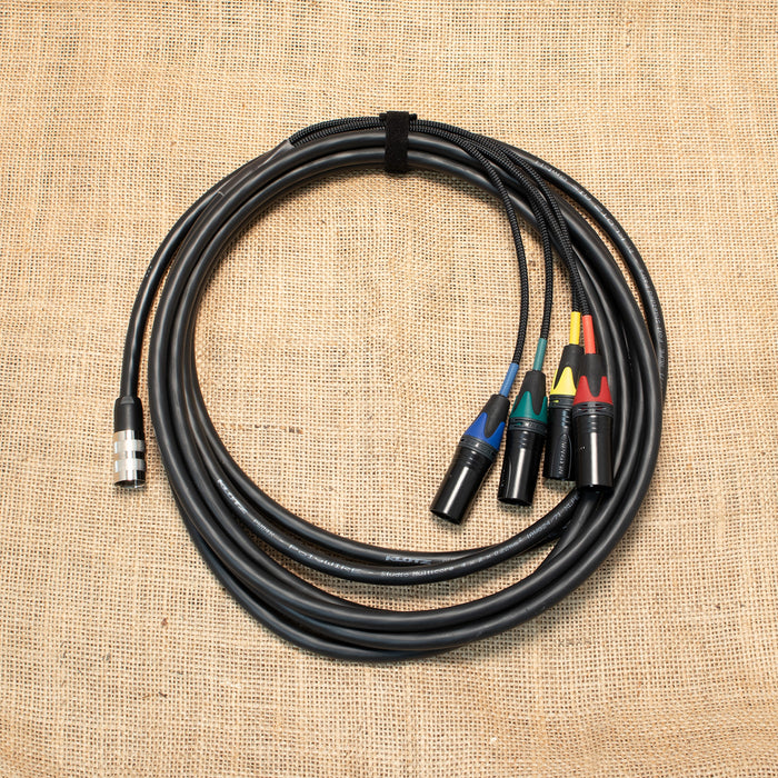 5m Sennheiser Ambeo Breakout Cable - 12 Pin Din Female to 4x Male XLR