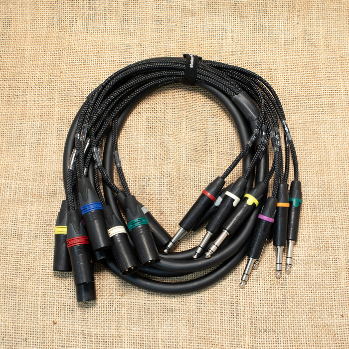 3m Klotz & Neutrik 8-way Male XLR to TRS Loom