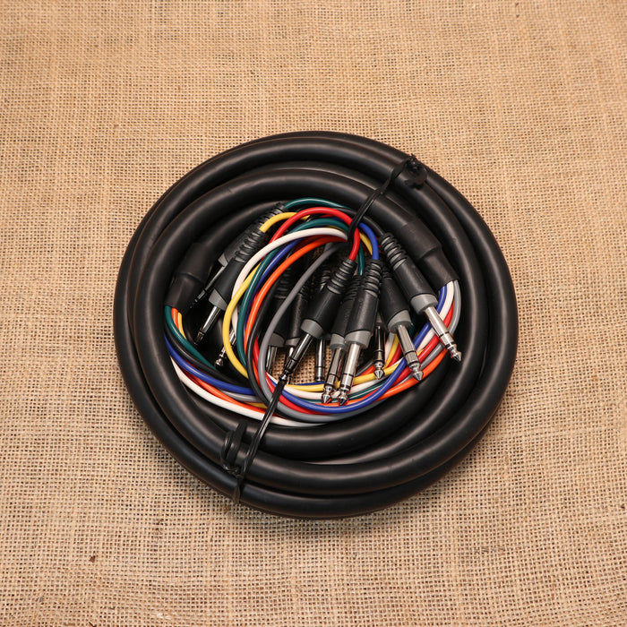 Klotz SC08JJ06 - 1/4" stereo jack to jack 8 way loom 6m, premoulded connectors