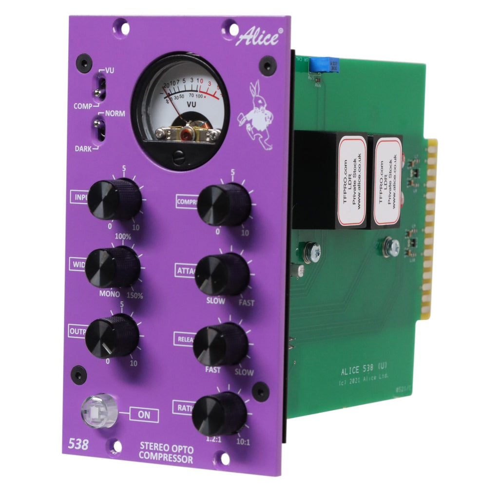 Alice 538T - 500-Series Stereo OPTO Compressor with Transformers