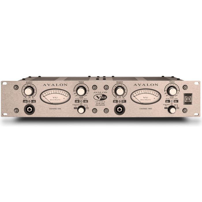 Avalon V55 - Dual Mono, High Voltage, Pure Clase A, multi-purpose instrument, line and mic preamp
