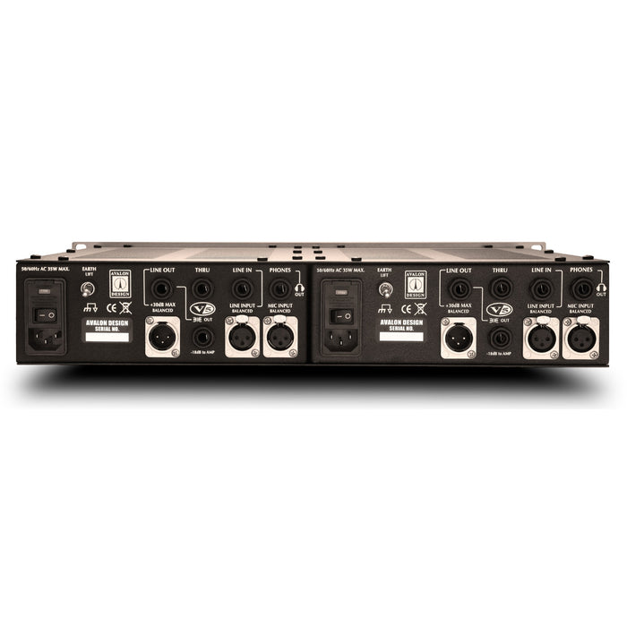 Avalon V55 - Dual Mono, High Voltage, Pure Clase A, multi-purpose instrument, line and mic preamp