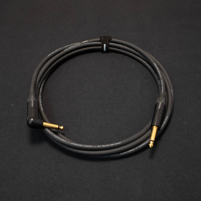 Klotz & Neutrik 3m Straight to Right-Angled Guitar/Instrument Cable