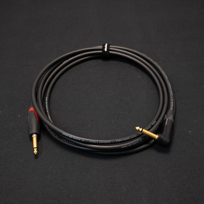 Klotz & Neutrik 3m Straight Silent Plug to Right-Angled Plug Guitar/Instrument Cable