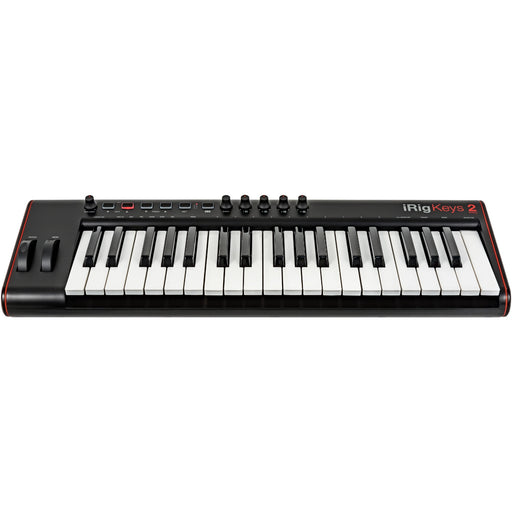 IK Multimedia iRig Keys 2 Pro - 37 standard keys. Universal MIDI keyboard controller for iOS/Android & Mac/PC. Audio/Headphone Out. MIDI In/Out. Standalone operation