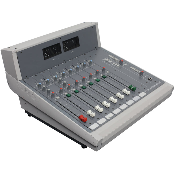 Soundcraft RM105 8 frame Includes PPM 1-7 meterbridge Broadcast O/P 1 x Mic/line 6 x Stereo, 1 x Telco. CPS150 PSU - Used