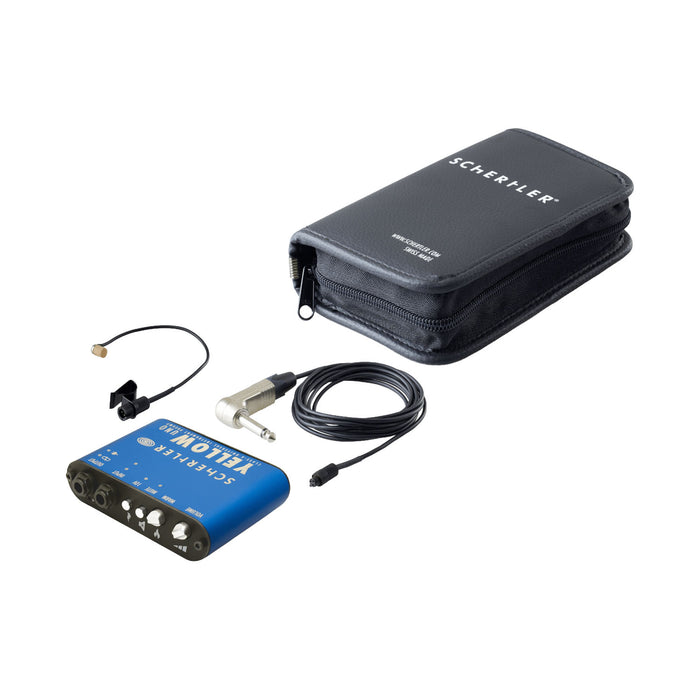 Schertler STAT-V-UNO - Electrostatic Transducer Microphone for Violin/Viola with YELLOW UNO Preamp