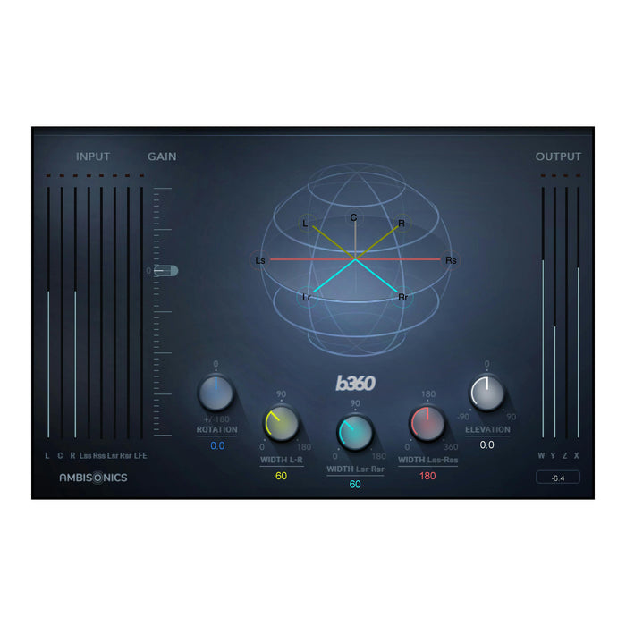 Waves B360 Ambisonics Encoder plugin interface