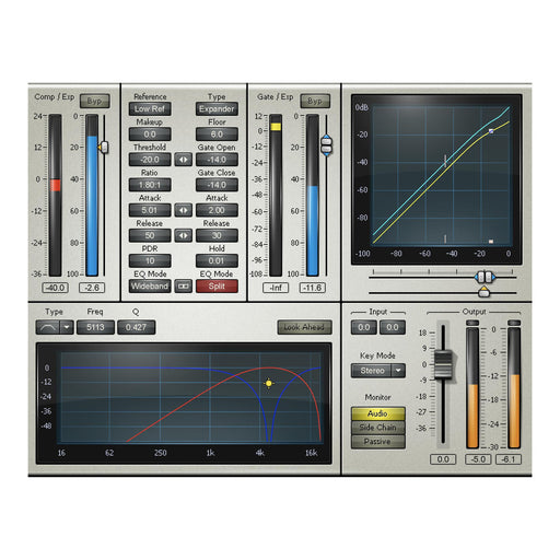 Waves C1 Compressor plugin interface