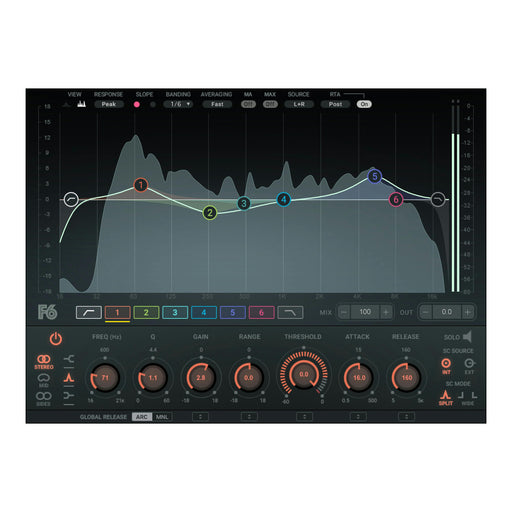 Waves F6 plugin interface