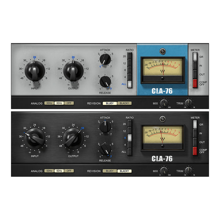 Waves CLA-76 Compressor Limiter plugin interface