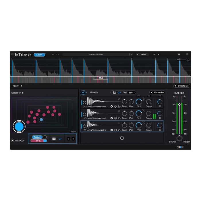 Waves InTrigger Drum Replacer plugin interface