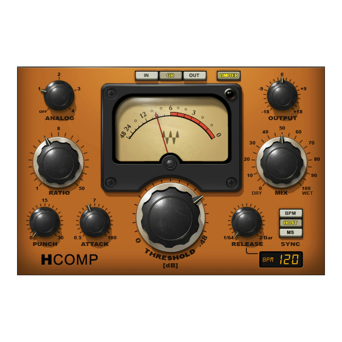 Waves H-Comp Hybrid Compressor plugin interface