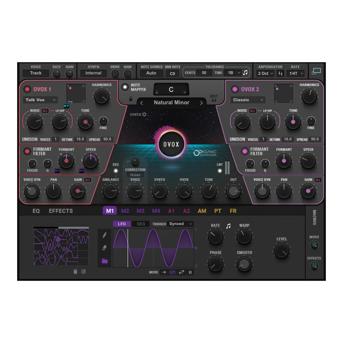 Waves OVox Vocal ReSynthesis plugin interface
