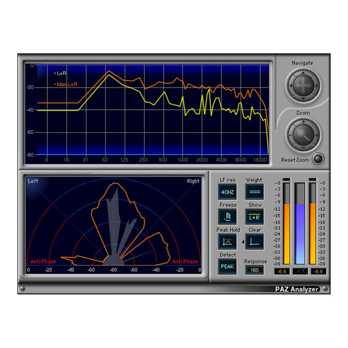 Waves PAZ Analyzer plugin interface