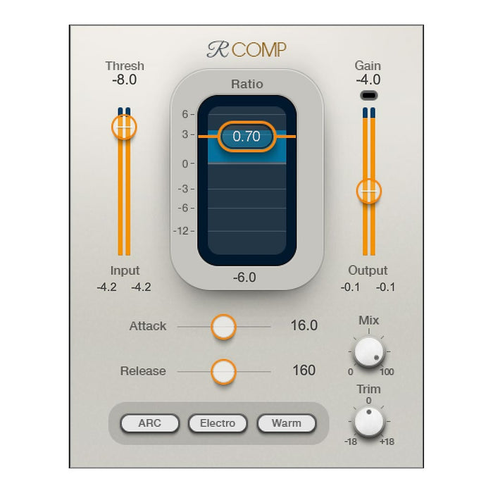 Waves Renaissance Compressor plugin interface