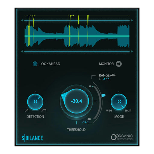 Waves Sibilance plugin interface
