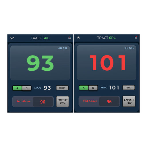 Waves TRACT SPL Meter plugin interface