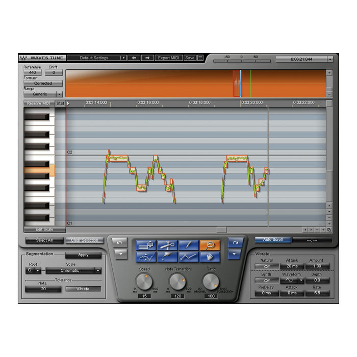 Waves Tune plugin interface