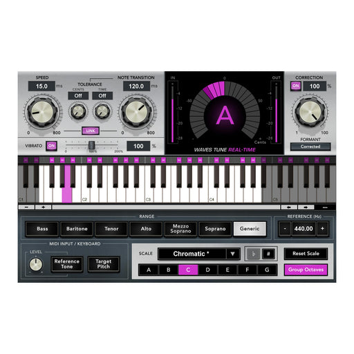 Waves Tune Real-Time plugin interface