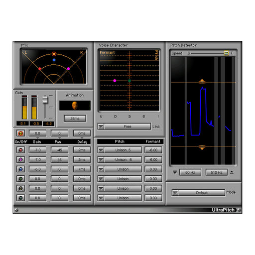 Waves UltraPitch plugin interface