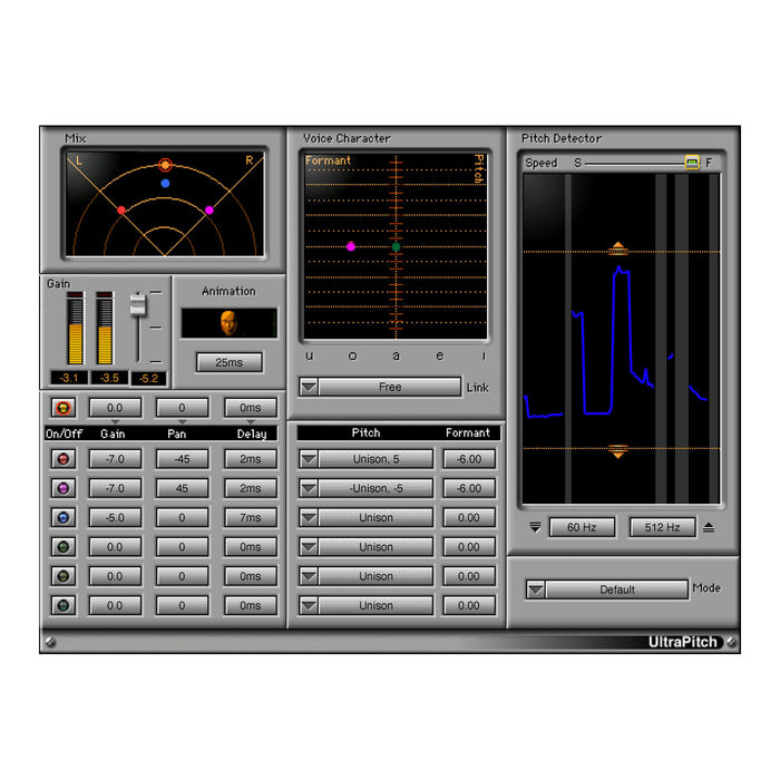 Waves UltraPitch plugin interface