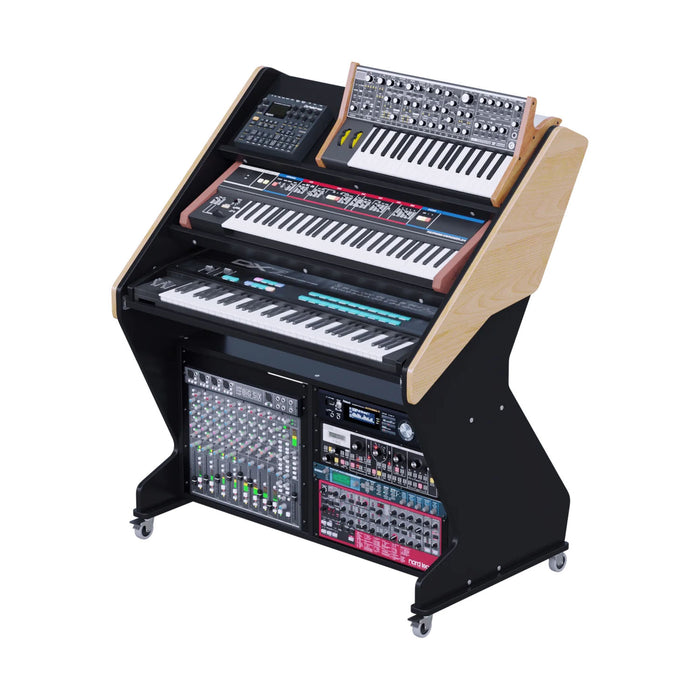 Buso Audio Synthstation Pro Rack - 3-Tier Gear Station with 2x10U Integrated Rack Space