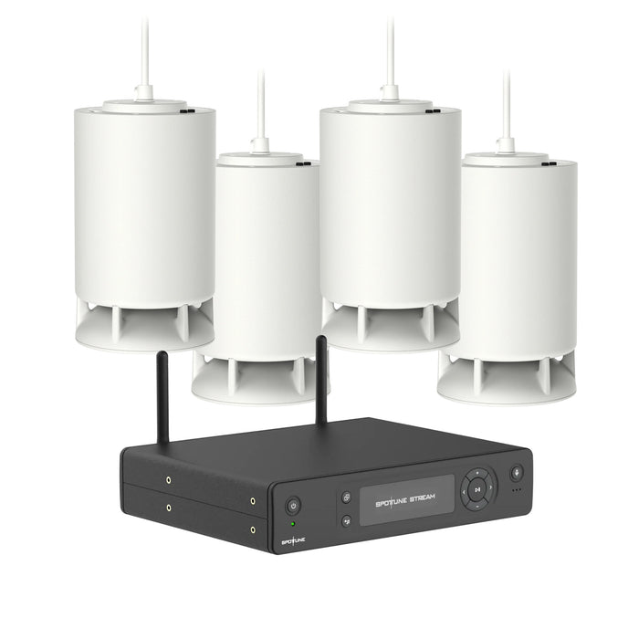 Spottune Wireless Speaker System incl. 4x Spottune Omni Speakers & 1x Stream Transmitter