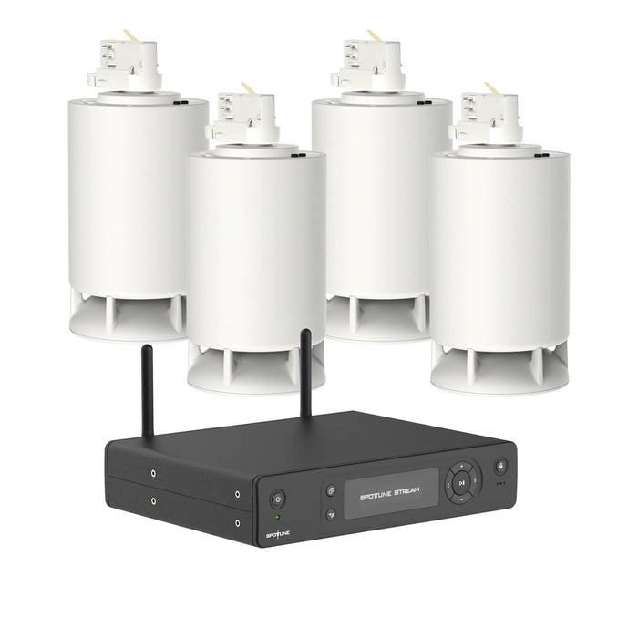 Spottune Wireless Speaker System incl. 4x Spottune Omni Speakers & 1x Stream Transmitter