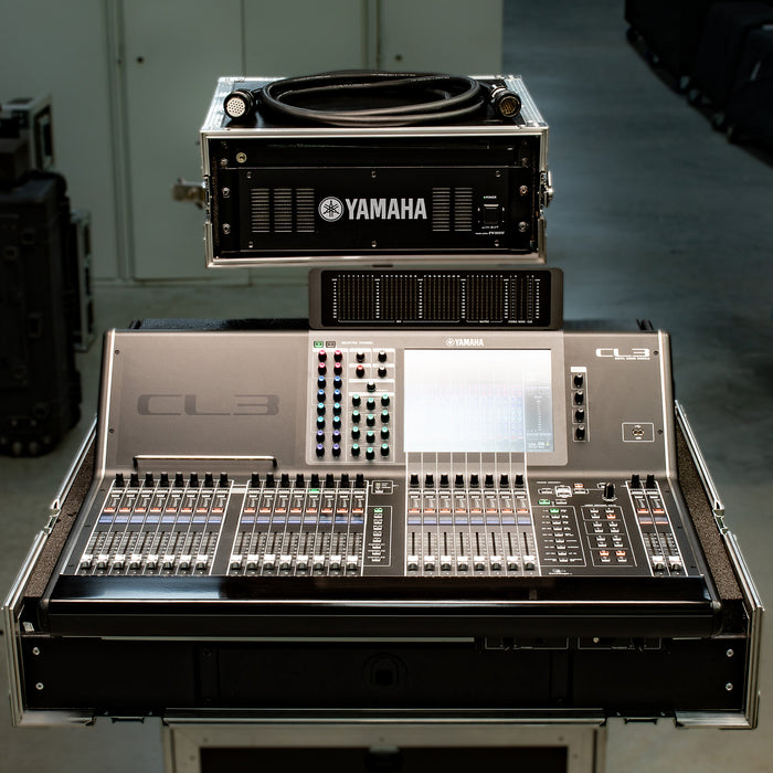 Yamaha CL3 Digital Mixer DANTE Inc. Meterbridge, PW800 PSU and Flightcase - Used