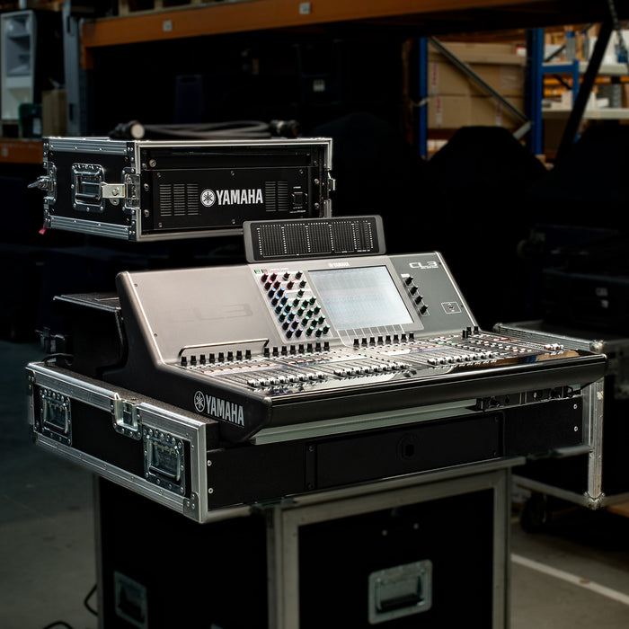 Yamaha CL3 Digital Mixer DANTE Inc. Meterbridge, PW800 PSU and Flightcase - Used