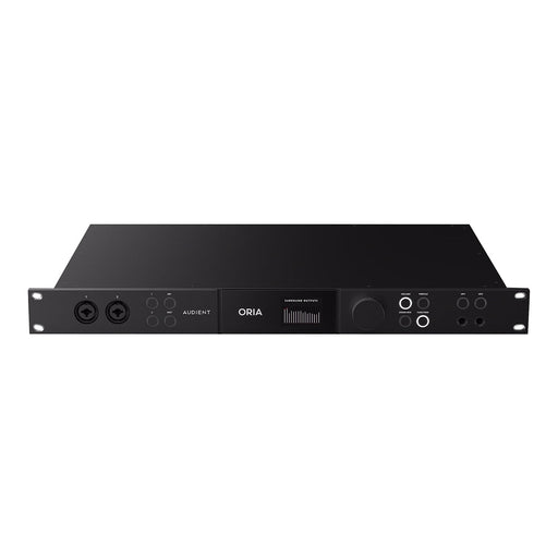 Audient ORIA with Dante Card Fitted - angled front view