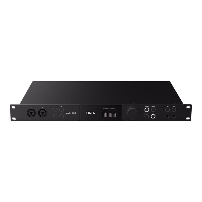 Audient ORIA with Dante Card Fitted - angled front view