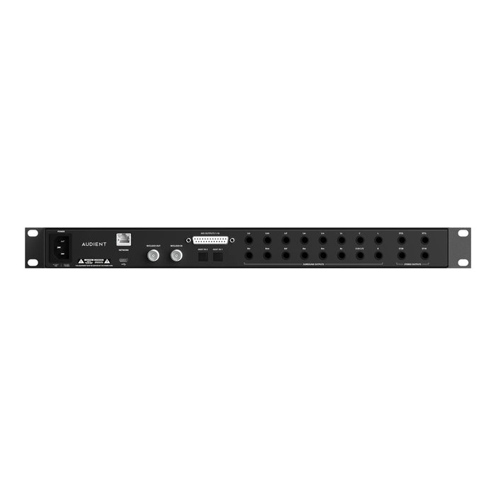 Audient ORIA with Dante Card Fitted - rear panel showing Dante network port