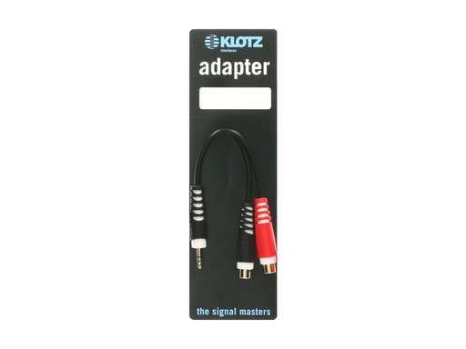 Klotz AYS-6 3.5mm Mini Jack Plug to dual Phono/RCA Socket - 20cm Adapter