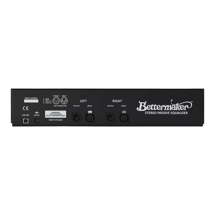 Bettermaker Stereo Passive Equalizer (SPE) - rear panel