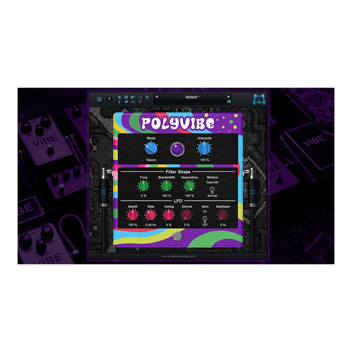 Blue Cat's PolyVibe plugin interface – included in the Blue Cat Audio Axe Pack