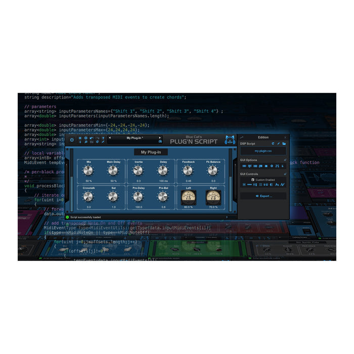 Blue Cat's Plug'n Script plugin interface – included in the Blue Cat Audio Crafters Pack