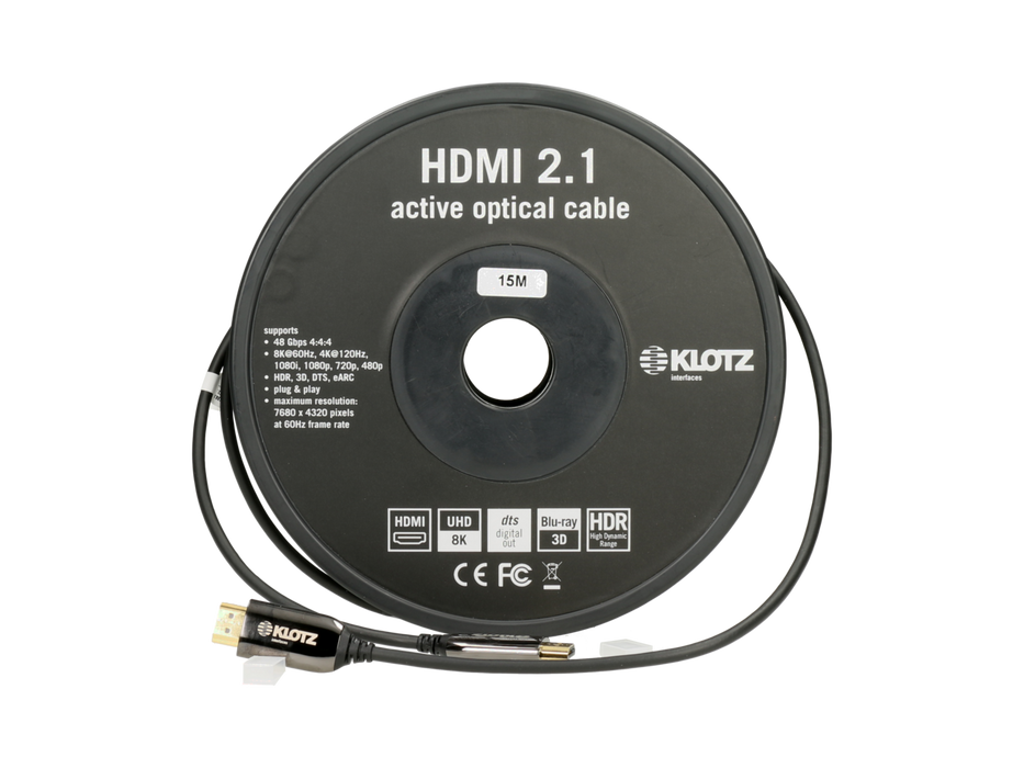 Klotz - FOAUH030 - HDMI 2.1 aoc Link - active optical cable HDMI-A / 4k / 8k ready 30m