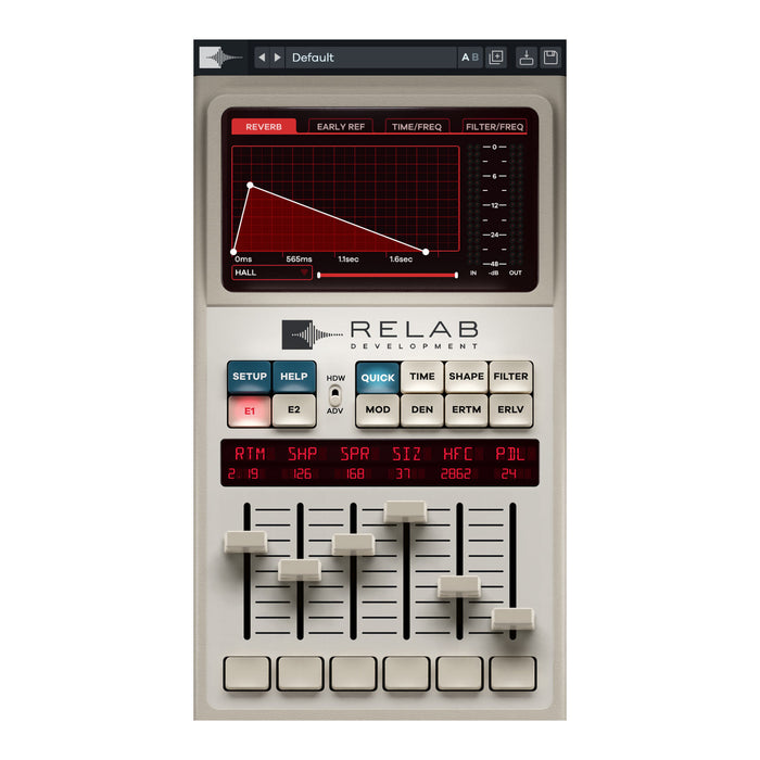 Relab LX480 Dual-Engine Reverb V4 plug-in interface