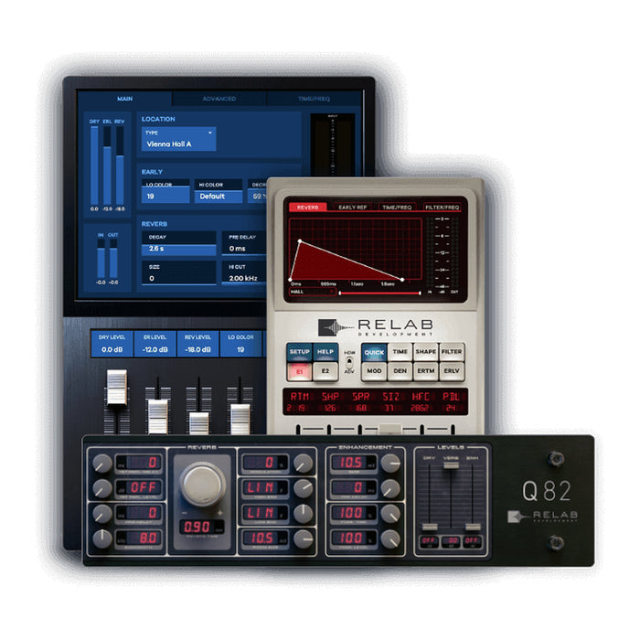 Relab Pro Reverb bundle plug-in interfaces