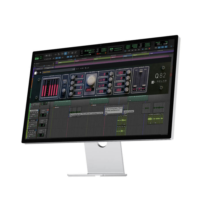 Relab Q82 Natural Resonance Reverb plug-in open in a DAW session