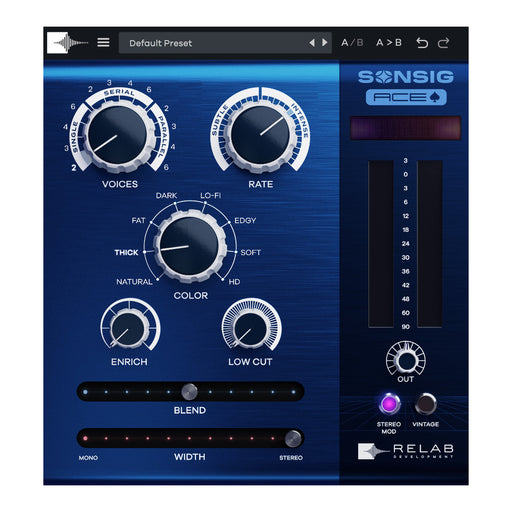 Relab Sonsig ACE plug-in interface