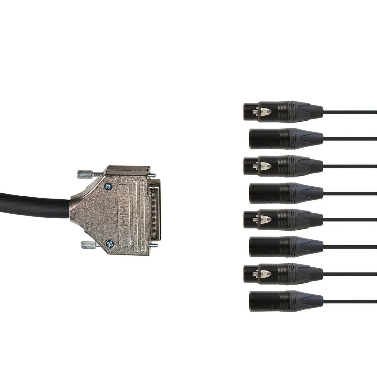 Studiocare 4M Pro 8 Way Loom AES/EBU DB25 to XLR