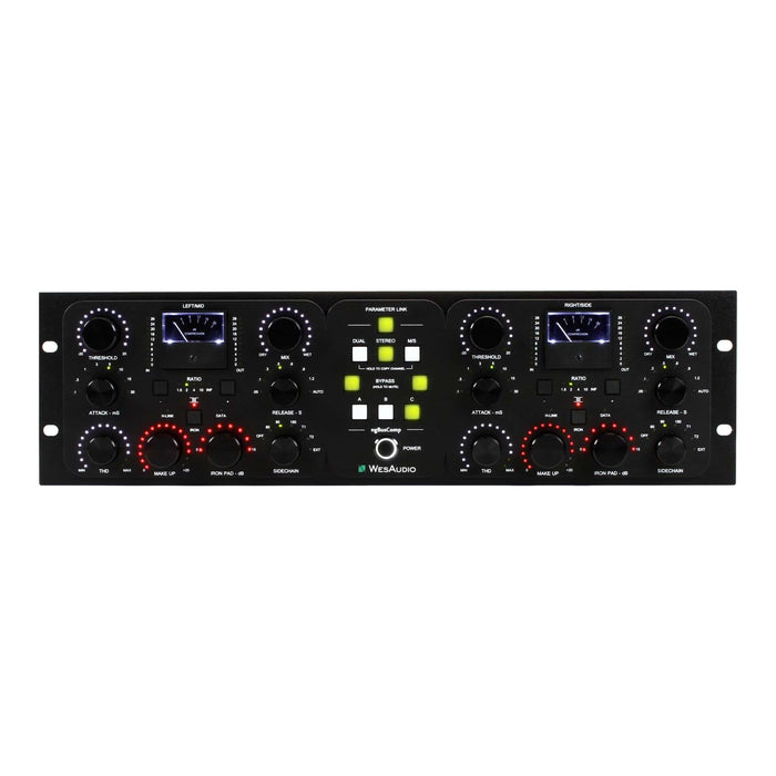 Wes Audio ngBusComp stereo bus compressor, front panel