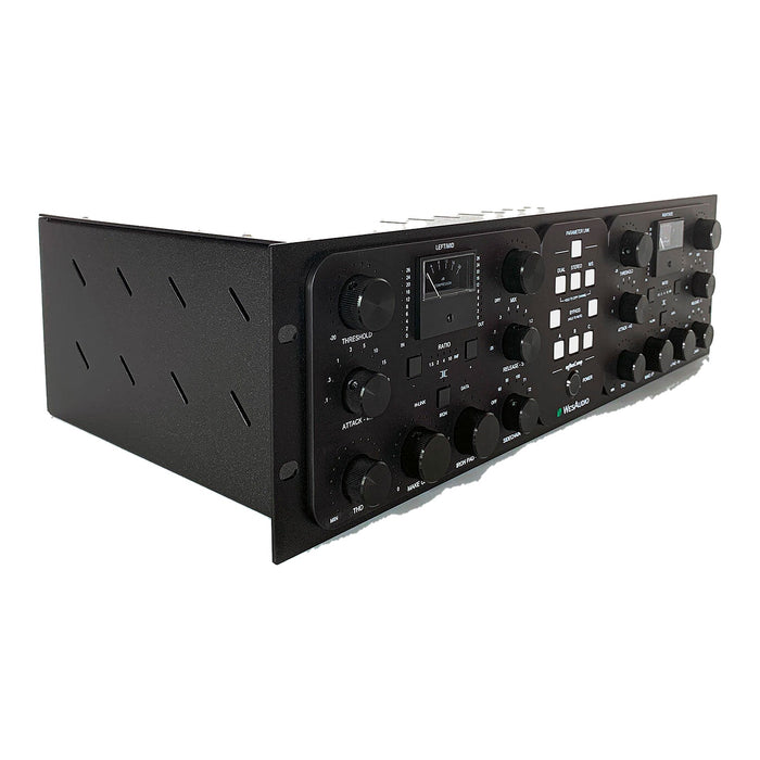 Wes Audio ngBusComp three-quarter view showing chassis side