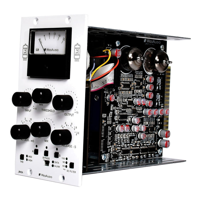 Wes Audio _Rhea angled front view showing side and tube circuit